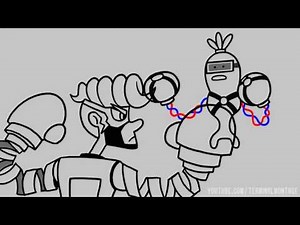 [Animatic] ARMS - Helix steals Spring Man's cookies (Animatic then lineart)