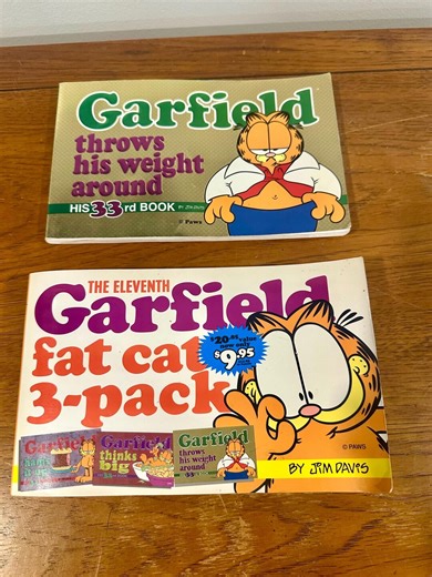 Two Paperback Books by Jim Davis: Garfield Throws His Weight Around (the 33rd Book) and the Eleventh Garfield Fat Cat 3-pack - Etsy Canada