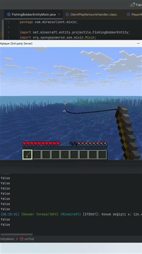 AUTO FİSH Hilesi Yaptık! #minecraft #hack #shorts