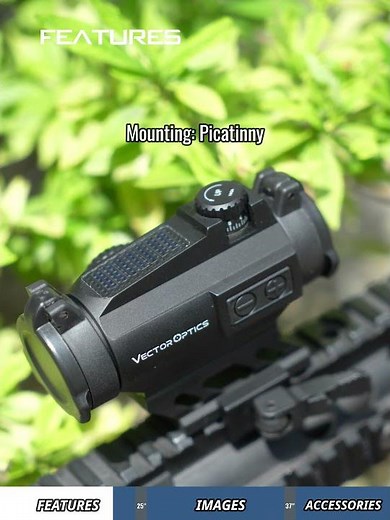 Vector Optics // Maverick-II Plus 1x22 SOL (SCRD-PS12) Solar Power Red Dot