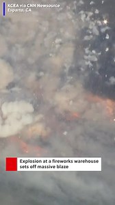 42K views · 237 reactions | Whoa! An explosion at a fireworks warehouse triggered a massive blaze, sending thick smoke into the air and setting off a barrage of fireworks in Northern California. ⬇️ | WDTV 5 News | Facebook