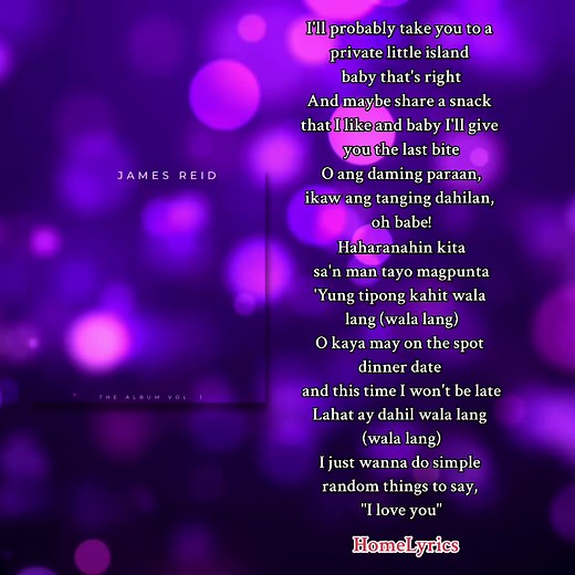 Randomantic James Reid Lyrics