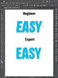 Illustrator Tips - How to make typography in Adobe Illustrator Beginner expert comparison