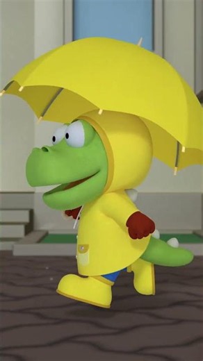 Splash, splash! Let's splash in the water on a rainy day! #Pororo #ChildrensSong #shorts #kids