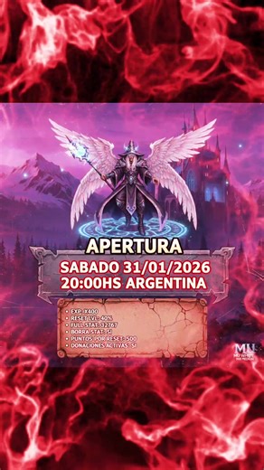 ¡Vuelve el verdadero Mu Online 99B! ⚔️ Se viene la apertura de MU WHITE Medium. Si extrañabas las épocas doradas, este es tu lugar. Un servidor pensado para durar y con balance real. 🔹 Versión: 99B DL 🔹 Experiencia: x400 🔹 Drop: 40% 🔹 Resetea Stats: SÍ (500 puntos por reset) 🔹 Inauguración: Sábado 31/01 - 20:00 hs (Arg) 🇦🇷 Link:👇 www.muwhite99b.com ¡Etiquetá a tu party y prepárense para el vicio! 🎮 #MuOnline #MuWhite #99B #GamingArgentina #MuServer