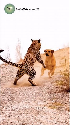 Leopard vs Dog Fight Caught on Camera!