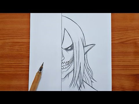 how to draw Eren | Eren Titan Form step by step | easy tutorial