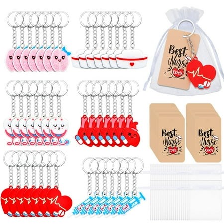 Nurse Celebration Essentials Kit: 36 Silicone Keychains, 36 Best Nurse Ever Cards, and 36 Drawstring Bags for Graduation and Nurses Week Gifts for Nursing Students - Walmart.ca