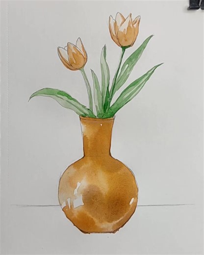 Watercolor still life painting Watercolor painting on paper #art #artist #painting #watercolour #watercolourpainting # | Arti artdrawing