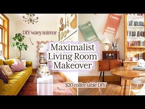 Maximalist *Renter-Friendly* Living Room Makeover