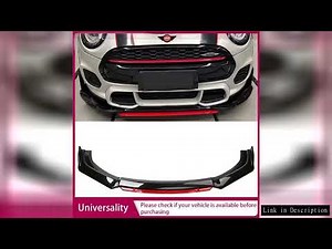 For Mini Cooper R55 R56 F55 Front Bumper Lip Spoiler Splitter Black Red Universal Front Shovel Bumpe