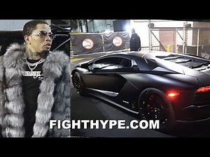 GERVONTA DAVIS FLOSSES SICK LAMBORGHINI LEAVING ARENA; BALLIN IN MATTE BLACK AFTER GAMBOA KNOCKOUT