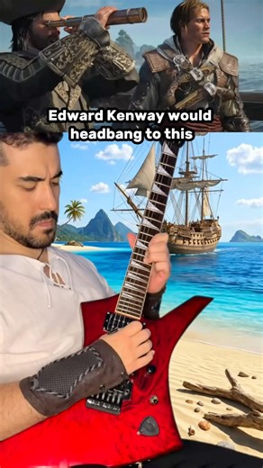 Assassin’s Creed Black Flag theme, but make it ROCK! 🤘🏴‍☠️ #assassinscreed #blackflag #guitar