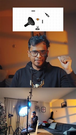 Light setup guide for my reels #light #lightsetup #lighting #videography #videolight #neewer #godox