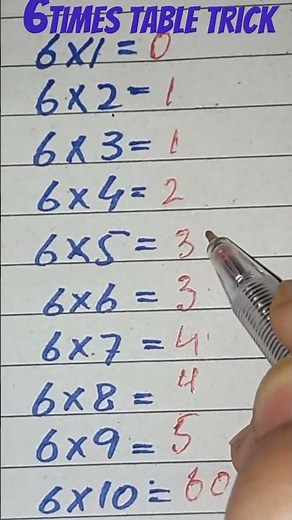 6 Table Trick in 5 Seconds ⚡😱 #shorts #mathshacks #trending #maths
