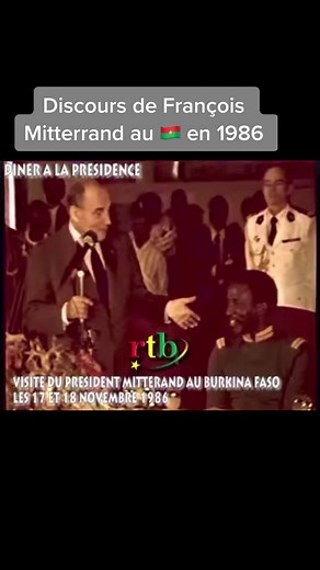 Discours de François Mitterrand face à Thomas Sankara en 1986