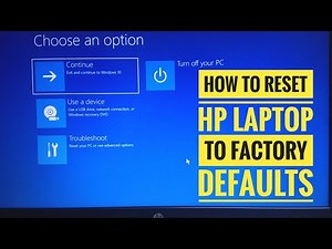 How to Restore HP Laptop to Factory Defaults | Reset your HP Laptop | Performing System Recovery
