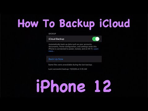 How To BackUp iCloud iPhone 12