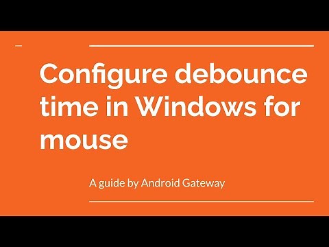 Configure debounce time in Windows for mouse