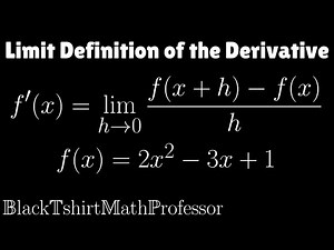Limit Definition of the Derivative f'(x) Problem 2 (Calculus 1)