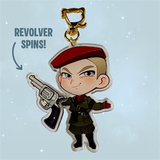 Revolver Ocelot Spinning-revolver Keychain **PRE-ORDER** - Etsy
