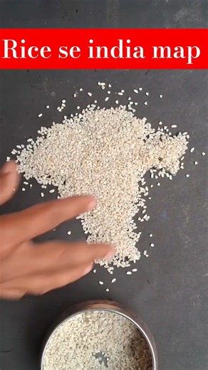 India map making in cardboard and rice #indiamap #craftideas #indipendenceday