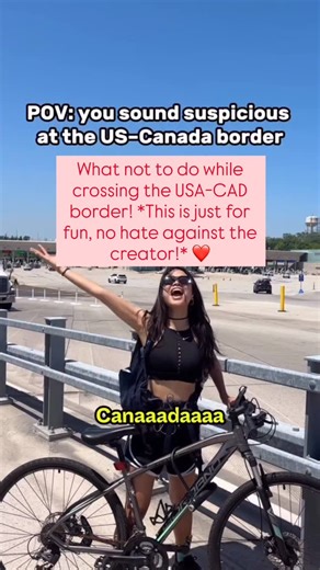 Chantel Adriana Hamel, Regulated Canadian Immigration Consultant on Instagram: "@imyouwin crossed the Canadian border, with the help of a CBSA officer - who had a great sense of humour! However, it doesn’t always end happily. Jokes at the border, and filming and officer, can cause serious issues. It’s important to come to the border well prepared, ready to answer the officers questions, and not make any jokes that could come off the wrong way. 😂🥰 That being said, there are obviously some offic