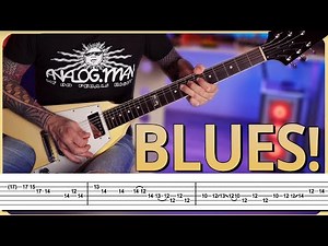 ENERGETIC Minor BLUES SOLO! // with TABS