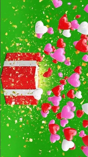 Valentine Gift Box Opening 🎁💖 | Free Green Screen | No Copyright