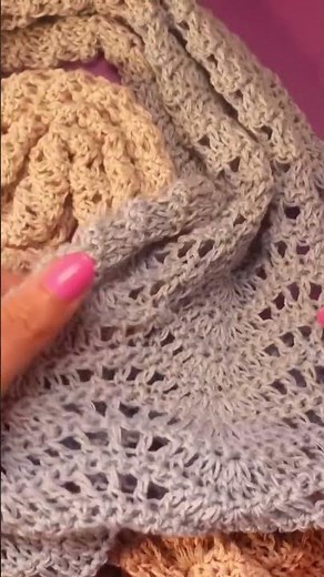 Schal häkeln Wellenmuster #crochet