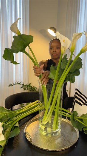 Just Minding My Business & Enjoying My Calla Lillies I Bought From The Flower District