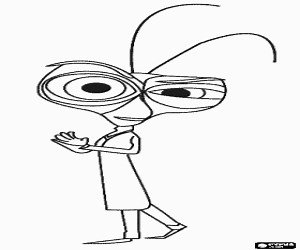 Dr. Cockroach, the scientist coloring page printable game