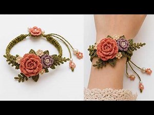 WoW ✅ Crochet Beautiful Bracelet Tutorial For Beginners💫Step By Step 💯 Crochet Bracelet Pattern