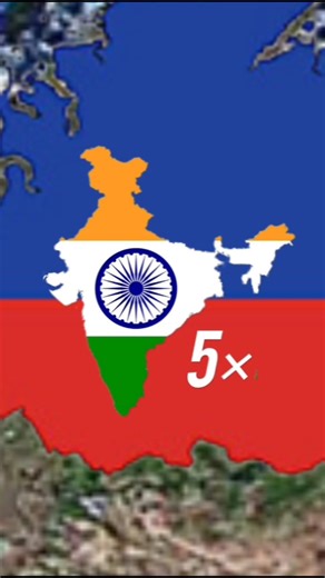 Russia vs India 😳 | Can India Really Fit 5 Times Inside Russia? #youtubeshorts #india #russia #world