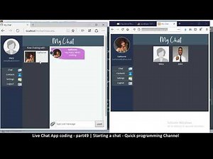 Live chat app | Part49 Starting a chat | Javascript, AJAX, HTML, CSS, JSON, PHP, MYSQL Tutorial