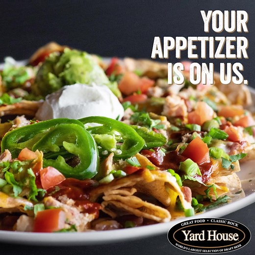 451 reactions · 31 shares | Next time you visit our House, your appetizer is on us.  | Yard House | Facebook