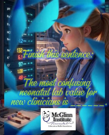 The most confusing neonatal lab value for new clinicians is ___. #blood #labwork #medicaleducation
