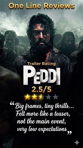 Peddi Movie Trailer | 2026 | One Line Reviews #movie