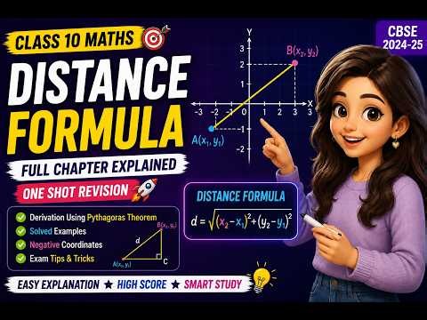 Distance Formula Class 10 Maths | Full Chapter Explained | CBSE One Shot Revision