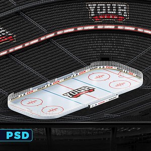 Ice Hockey rink arena photoshop template – Sports Templates