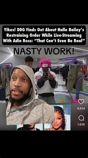 CONTROVERSIALSHANNON on Instagram: "DDG PUT HIS HANDS ON HALLE BAILEY! HE ACTS SURPRISED WHILE FINDING OUT THAT A JUDGE HAS GRANTED HALLE BAILEY A RESTRAINING ORDER AGAINST HIM WHILE ON A LIVE STREAM WITH ADIN ROSS! #blackmen #blackwomen #relationships #dating #marriage #ddg #hallebailey"