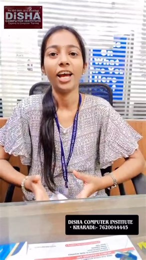 Disha@Kharadi on Instagram: "💯 Master Data Science🌟 Hear Shraddha’s amazing experience at Disha Computer Institute. 📍 Address: Disha Computer Institute, Nilgiri Apartment 2nd Floor Kharadi-Magarpatta Rd Kharadi Pune. 📞 Contact: 7620044445 #datasciencejobs #skillsdevelopment #dishacomputerinstitute #india #datasciencetraining science #kharadi #keshavnagar #chandannagar #mundhwa #wadgaonsheri #bestcomputerinstitute #kalyaninagarpune #manjari"