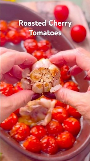 Roasted Cherry Tomatoes - Perfect for salads, calzones, pizza and pasta ‪@NotQuiteNigella‬ #recipe