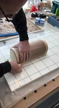 Gluing veneer to CURVED substrates! #shorts