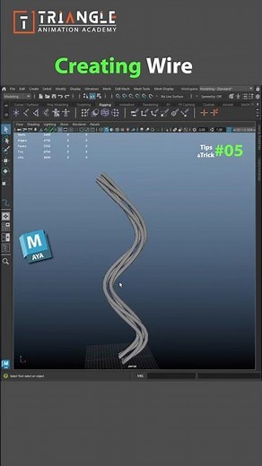 ⚡ Maya Tip #05: Curve‑to‑Wire Modeling!