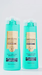 Introducing our game changing hair coloring shampoo! 💙Transform your hair in just 10 minutes and say goodbye to greys 👋 Your new best friend for vibrant color is just a wash away! ✨ | Conatural