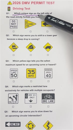 2026 Official DMV Written Test: Real Questions & Answers (Pass First Try)#dmvtest #permittest #driverslicense #2026rules #drivingtest