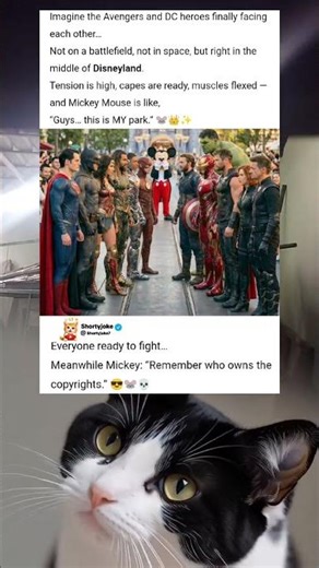 🦸‍♂️🦸‍♀️ When Superheroes Meet at Disneyland… and Mickey Is the Real Boss #marvel #avengers #movie