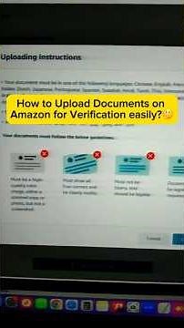 Upload Verification Documents for Amazon account #amazonverification #amazondocuments #viralreel