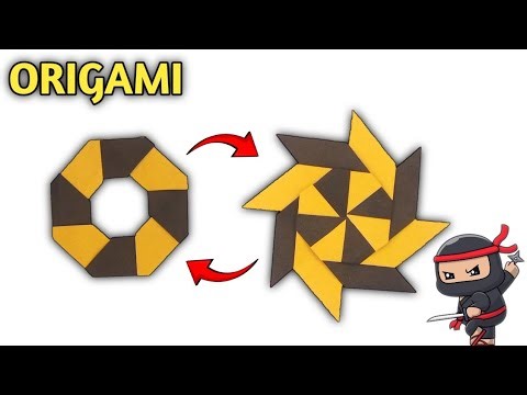 DIY Paper Transforming Ninja Star | Easy origami weapon craft | Paper shuriken diy